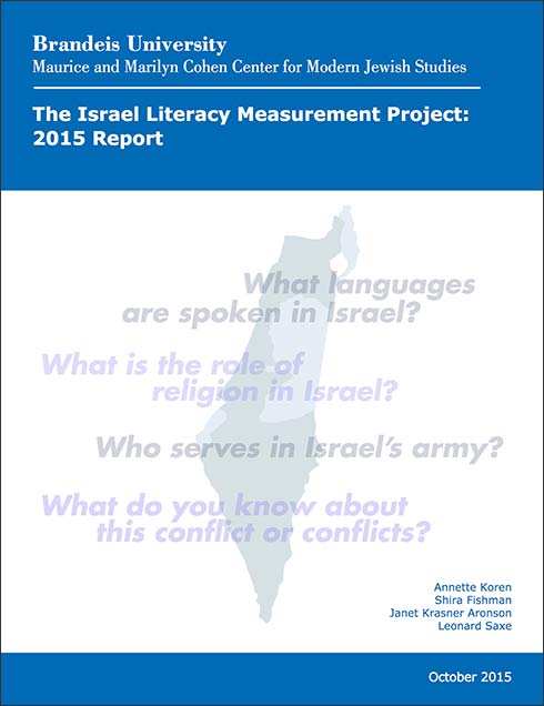 Israel Literacy report cover