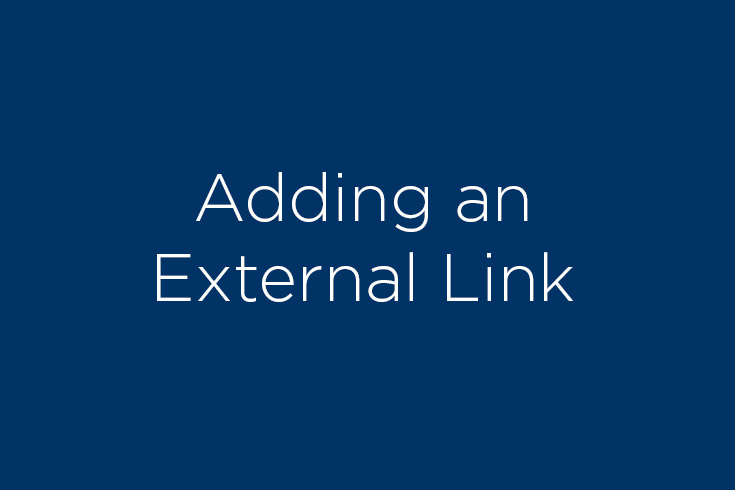 Adding an External Link