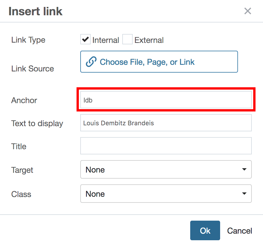Link to an anchor on the same page