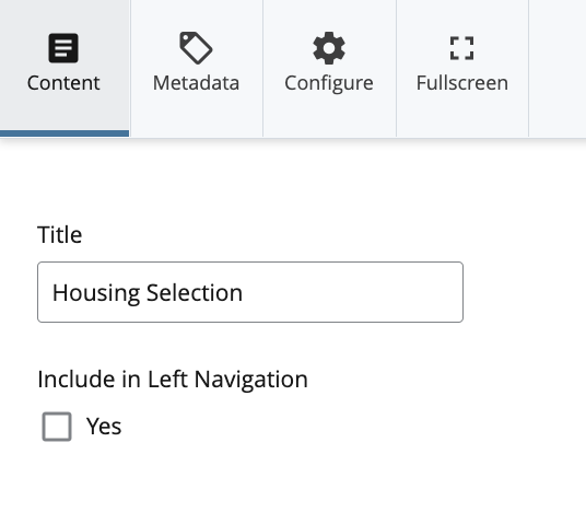 Enter Title in the Inline Metadata section
