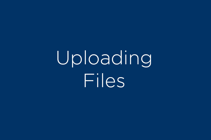 Text reads: Uploading files