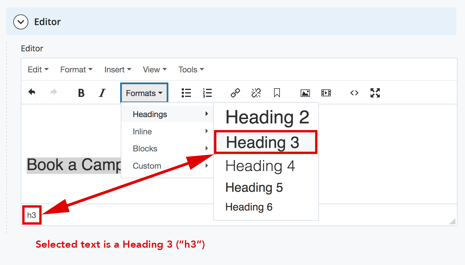 Check to see if your content is in Paragraph format