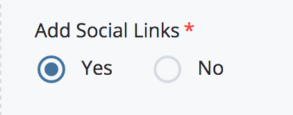 Add Social Media links field