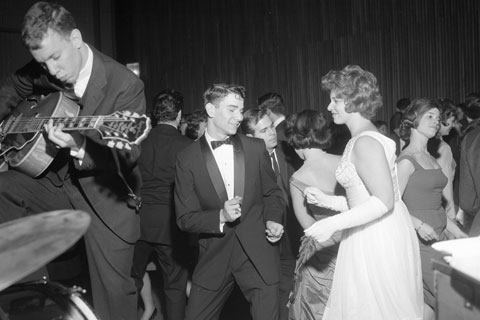 Students dance at the Brandeis Formal