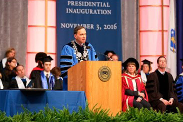 Ron Liebowitz at his inauguration