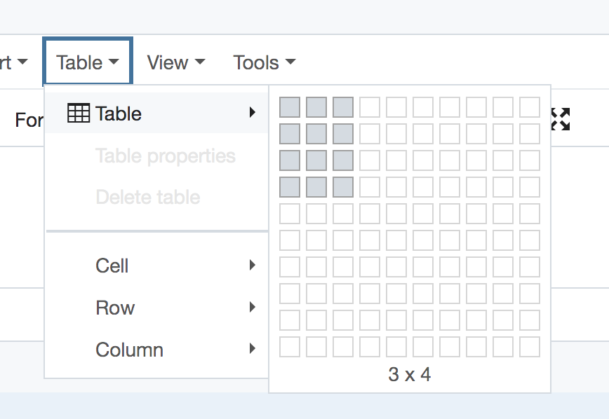 Table Creator & Editor