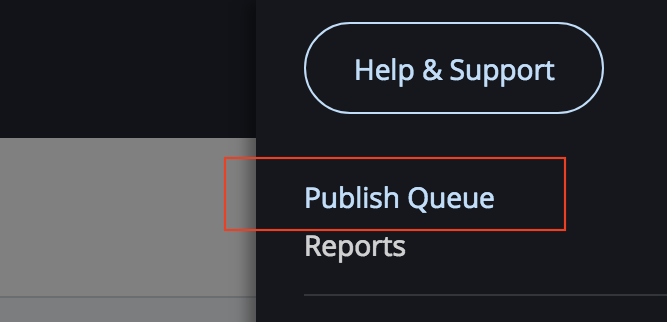 publish queue outlined in red