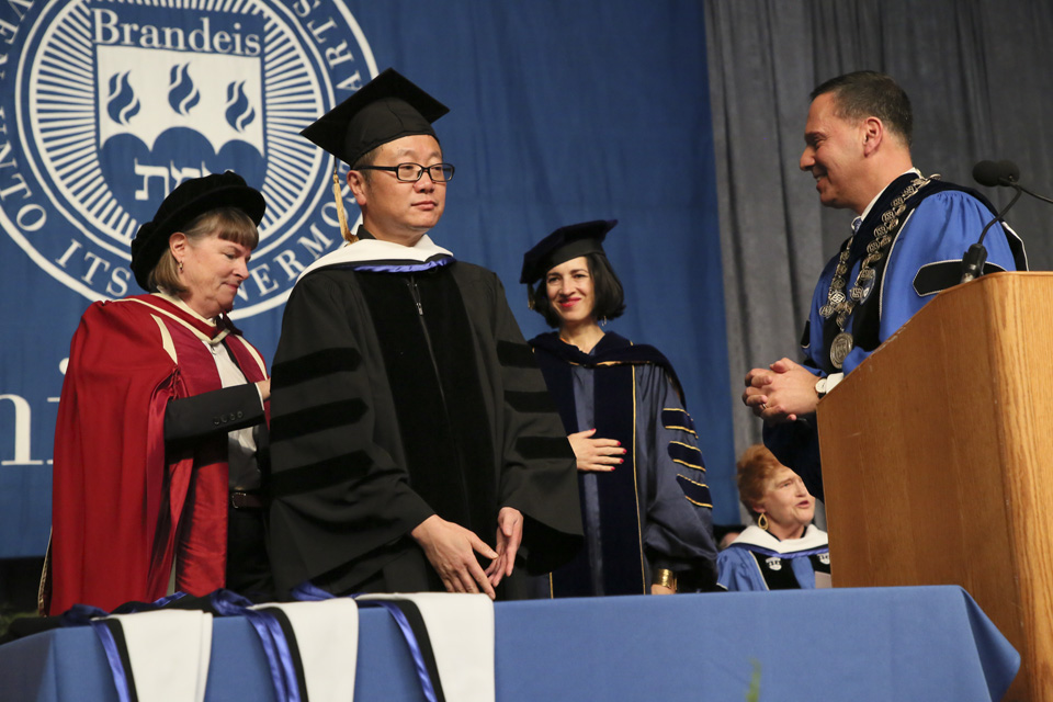 Lisa Lynch, Cixin Liu, Ramie Targoff, President Ron Liebowitz