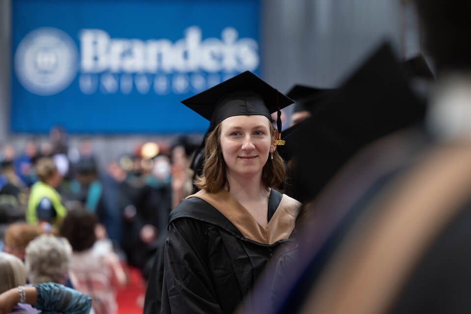 Jess Lynch-Foust lines up to walk the stage.