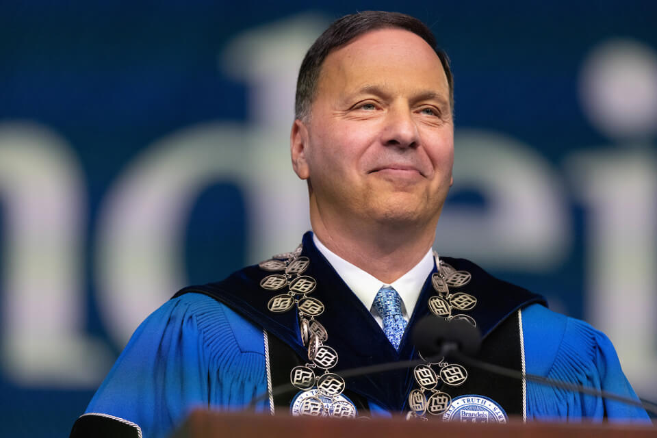 President Ron Liebowitz delivers remarks and congratulates the Class of 2023.