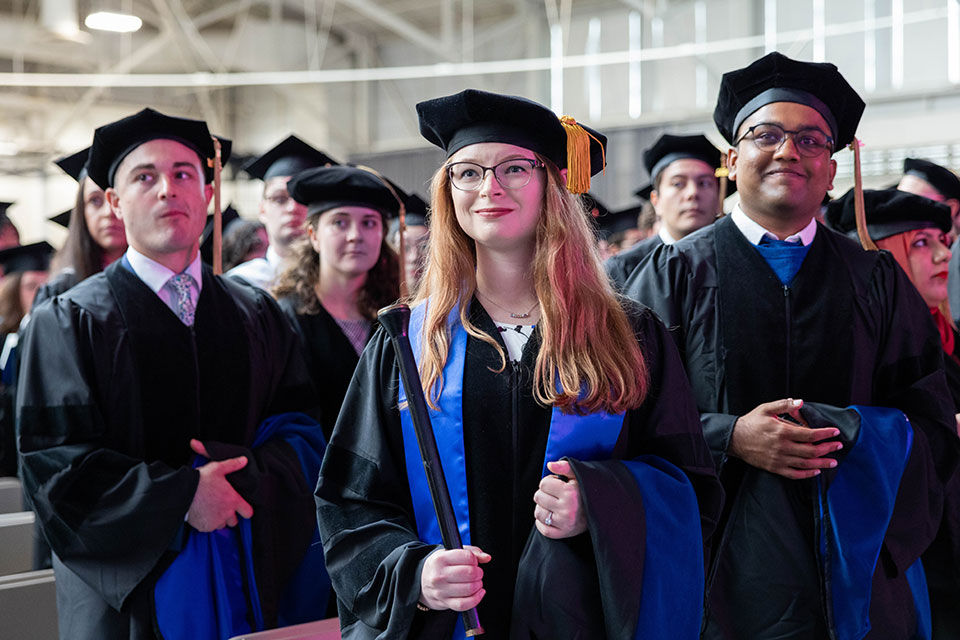 Graduates during the Graduate Commencement Ceremony