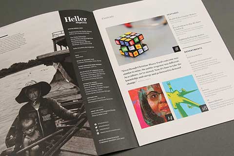 Spread of Heller Magazine pages