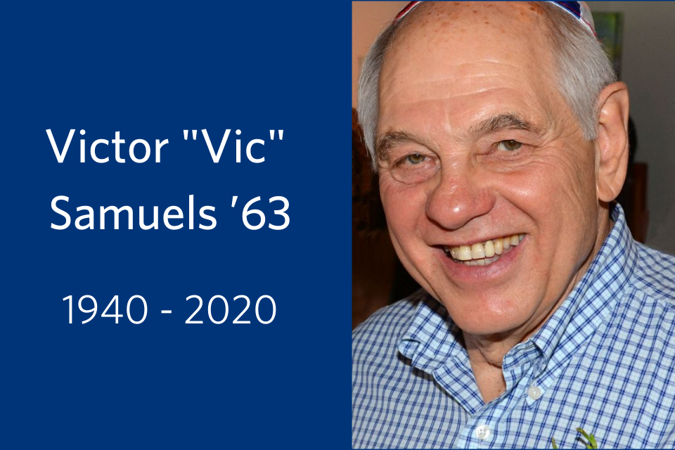 Victor “Vic” Samuels, text reads 1940-2022