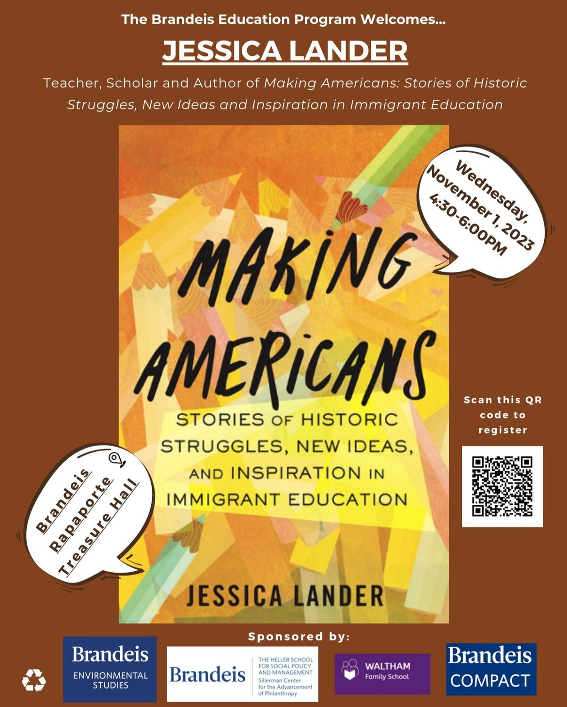 Jessica Lander Event Flyer