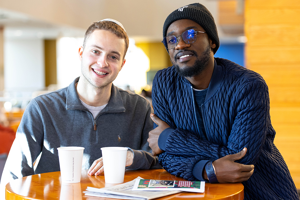 Koby Gottlieb ’26 and Benedict Owusu, MA '24