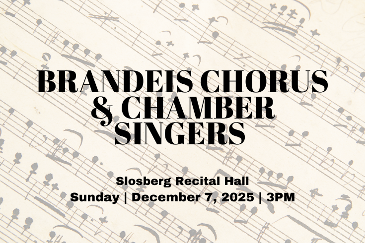 Banner for the Brandeis Chorus and Chamber Concert