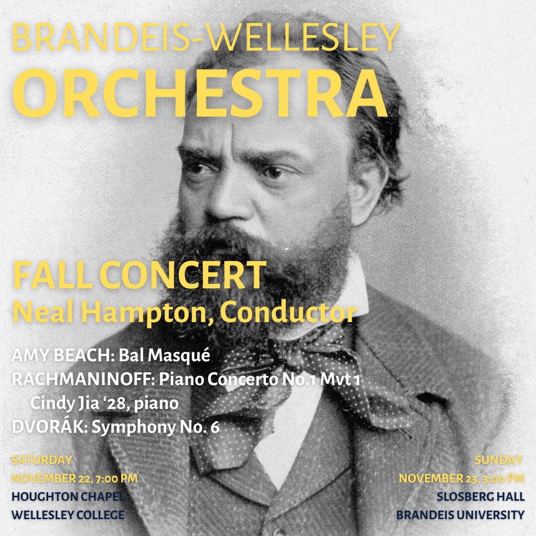 a promotional banner for the 22nd season of the Brandeis-Wellesley Orchestra