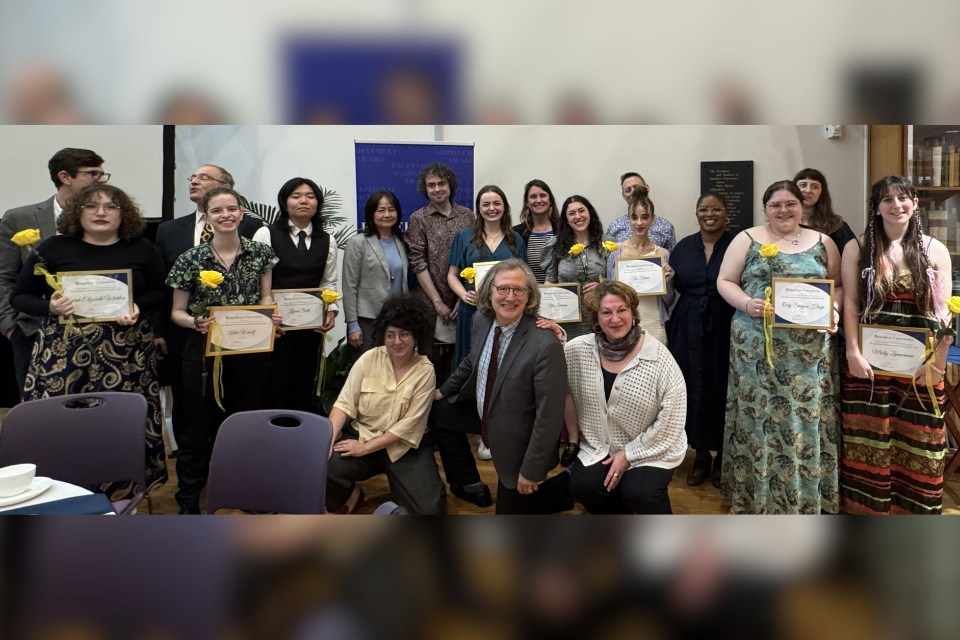Creative Arts awardees posing for a photo