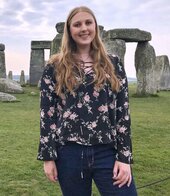 Remony standing in front of Stonehenge