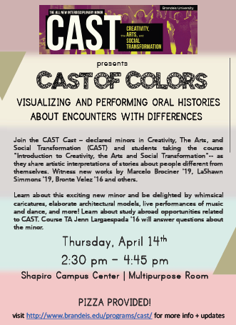 Brandeis Cast of Colors poster