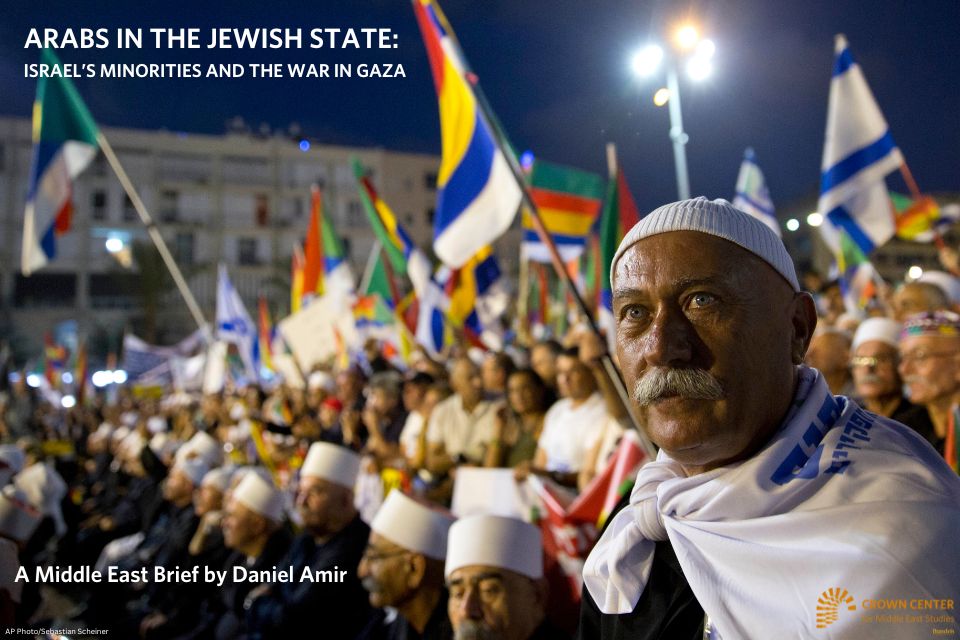 crowd in israel, man in focus gazing thoughtfully