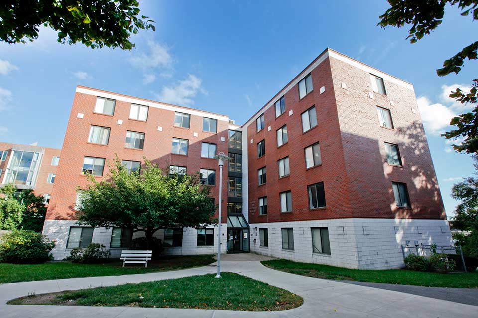 Exterior of Ziv 127 (Mazer Hall)