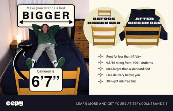 Shows how a twinxl bed transforms with a topper system to a full size bed