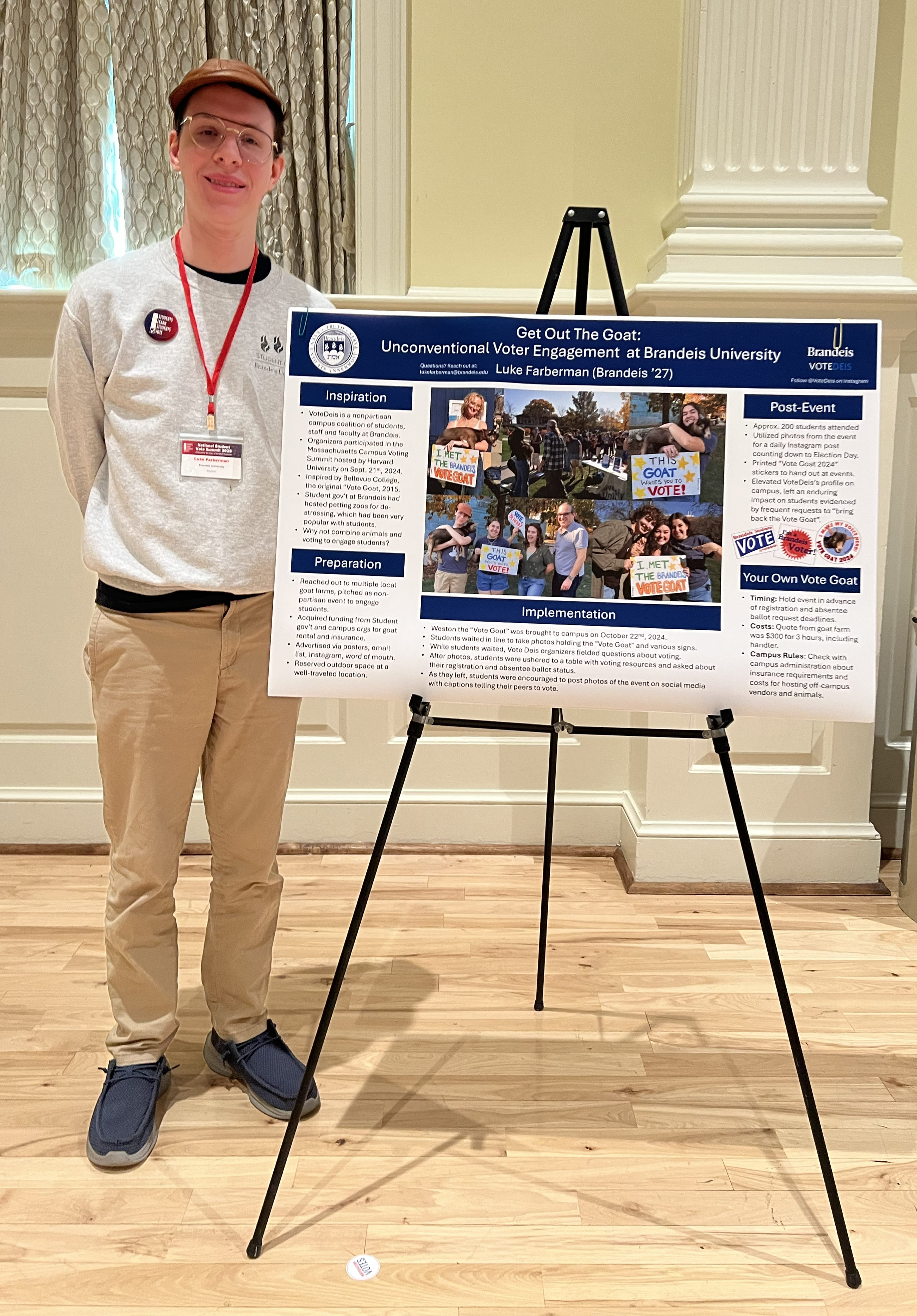 Luke Farberman '27 presents at SLSVC national summit