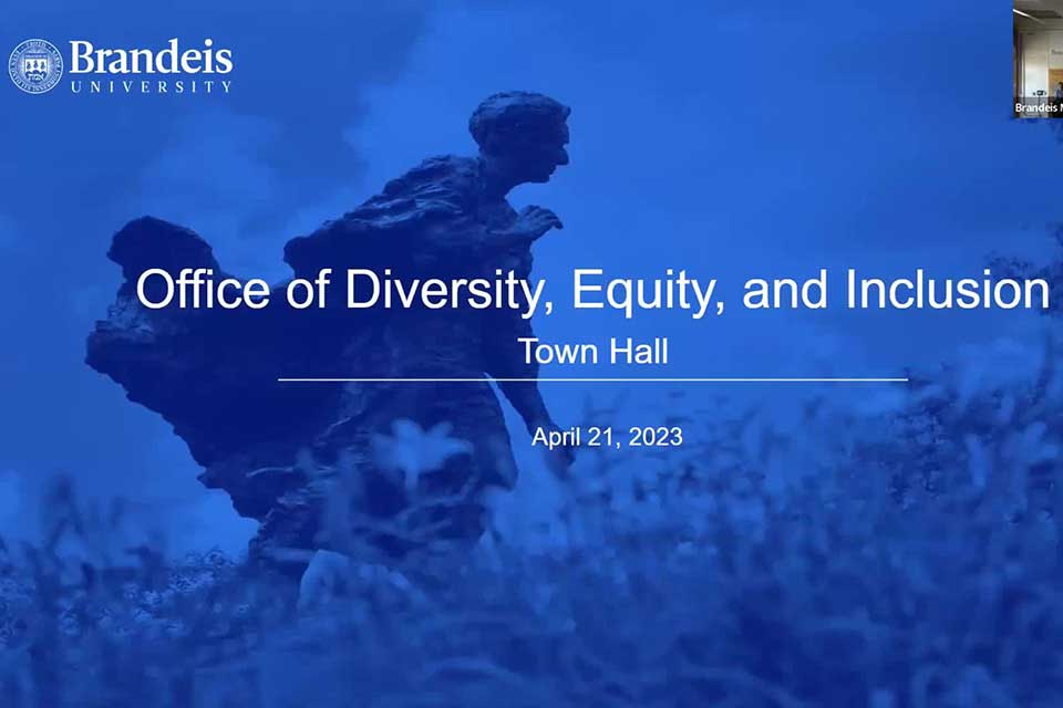 Title slide: Office of Diversity, Equity, and Inclusion Town Hall, April 21, 2023