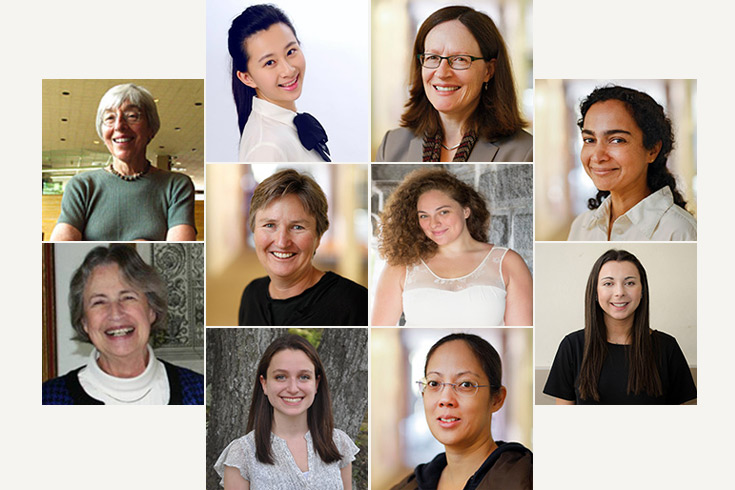Collage of Brandeis women economics professors and students