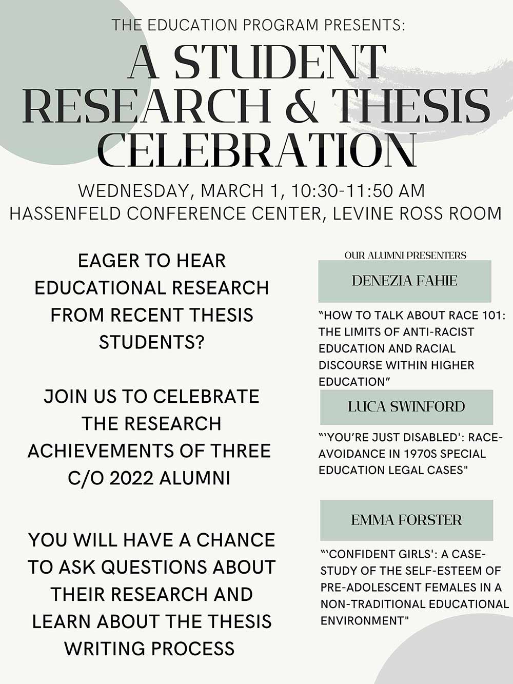 Thesis Celebration Poster