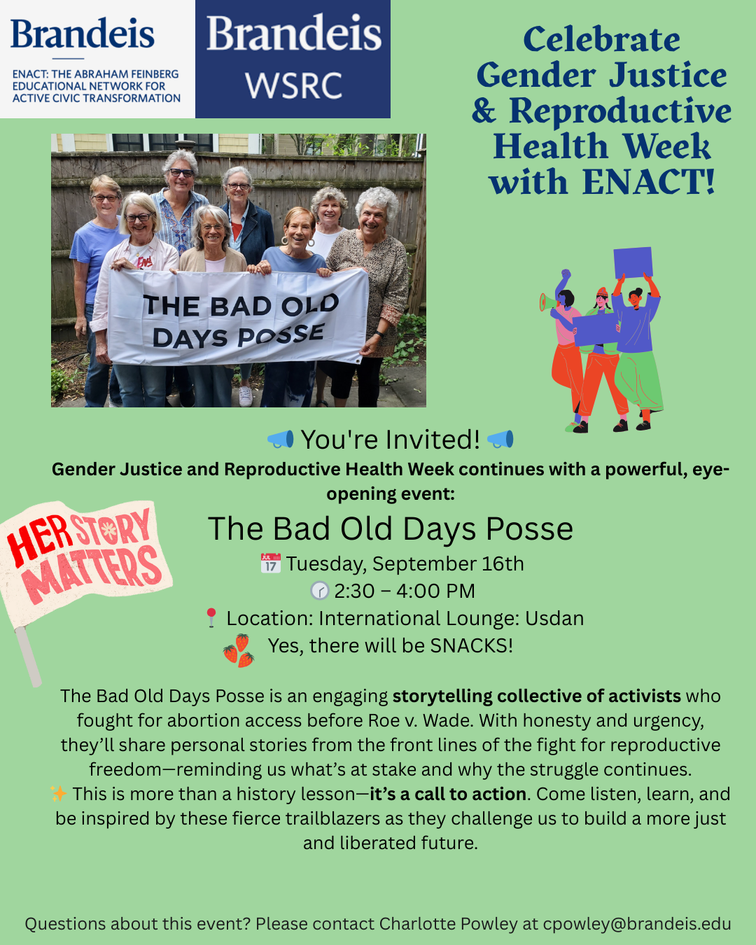flyer for the Bad Old Days Posse event with a picture of the group