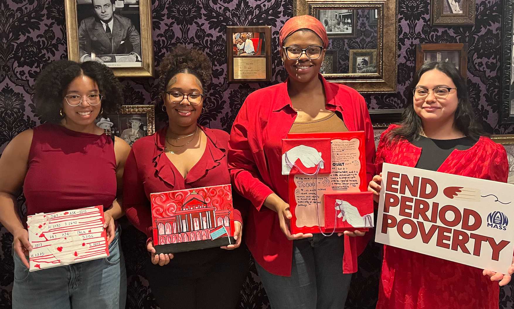 Left to right: Lola Hamiton, Zahria Questelles,  Gabrielle Daley, Kimberly Rosas Avila (all class of ‘26)