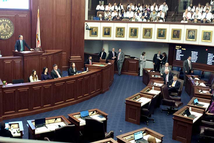 Dr. Eno's students attending a session on the Florida Senate in March 2017