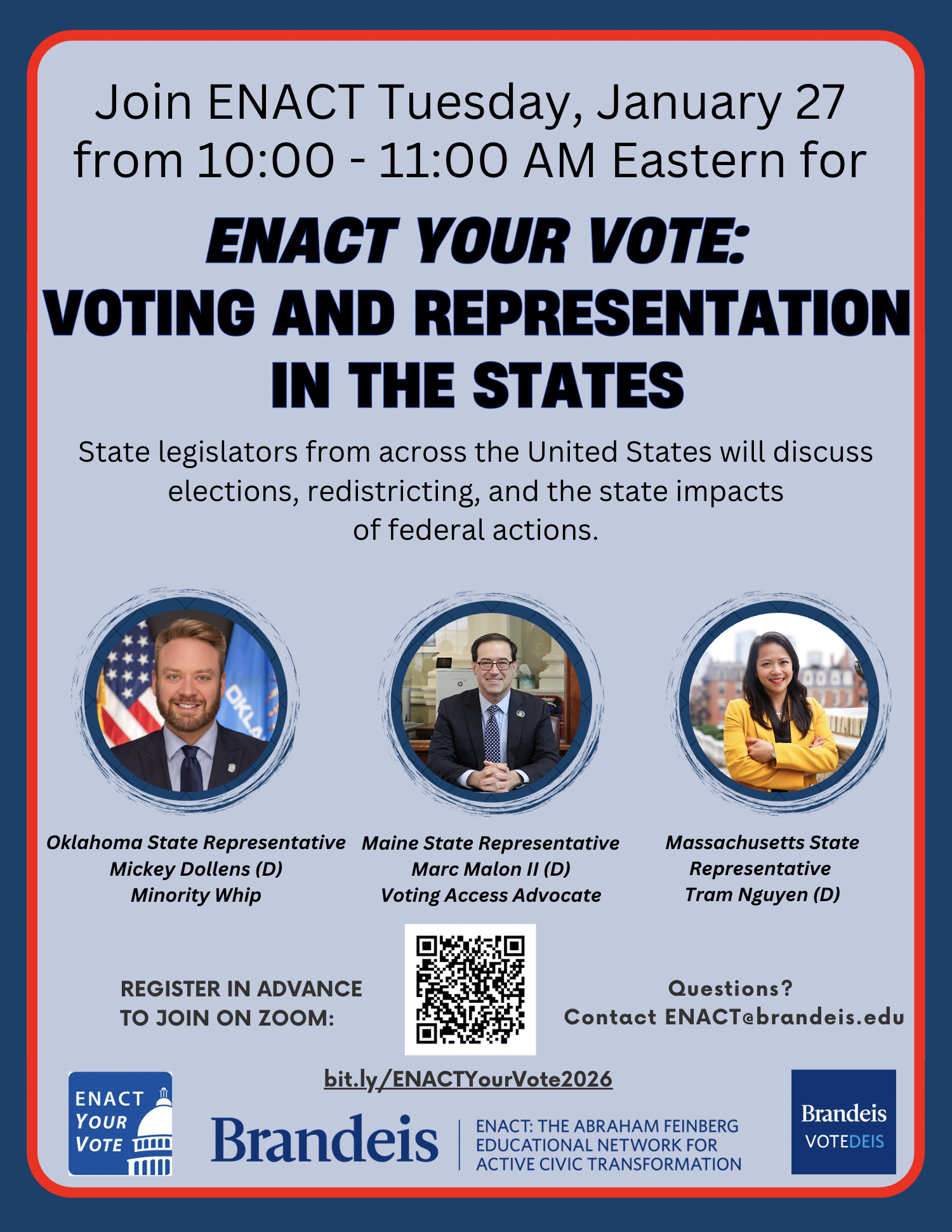 ENACT Your Vote Panel Flyer