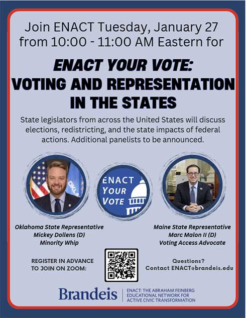 ENACT your vote panel flyer