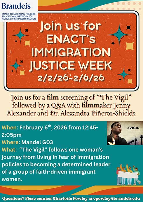 Immigration justice week flyer