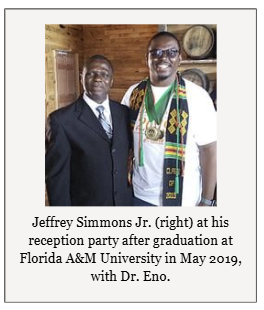 Jeffrey Simmons Jr. (right) at his graduation from Florida A&M University in May 2019.