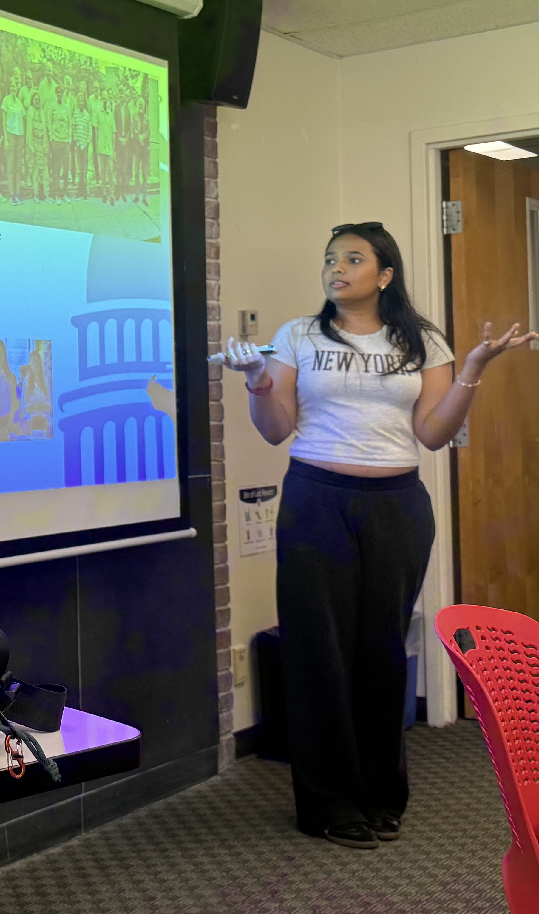 A student delegate visits ENACT course