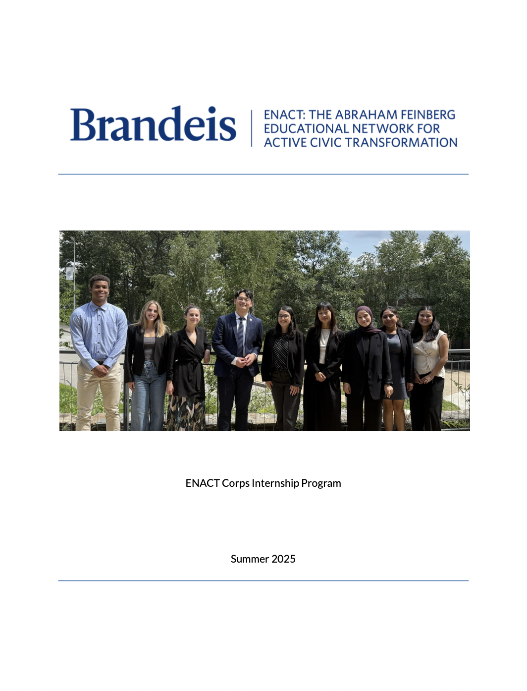cover page of ENACT Corps report from 2025