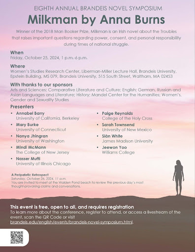 Poster for Brandeis Novel Symposium 2024