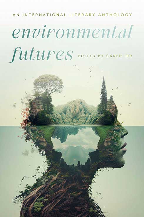 book cover with face with trees coming out of the top of the head