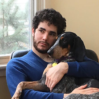 Daniel Schwartz and dog