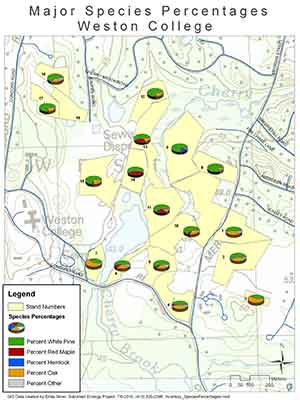 Weston College percentage map