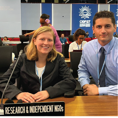 Maggie Del Re and Matthew Baharmast attend Photo at Cop27