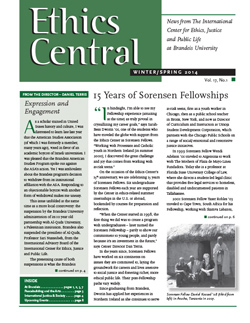 cover of 2014 winter/spring issue of ethics central