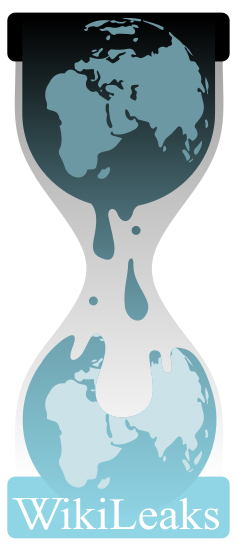 wikileaks logo with an hourglass motif