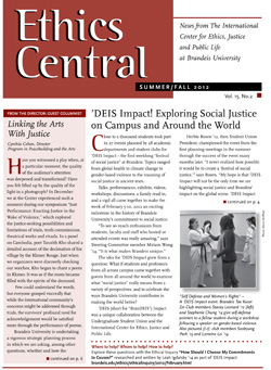 cover of 2012 summer/fall issue of ethics central