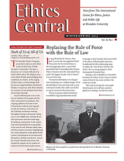 cover of 2015 winter/spring issue of ethics central