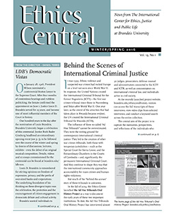 cover of 2016 winter/spring issue of ethics central